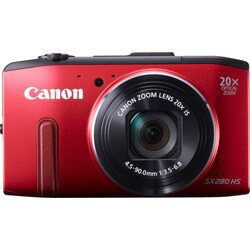 Canon PowerShot SX280 HS 12.1 Megapixel Compact Camera - Red