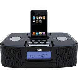 Naxa NI-3103 Black iPod Docking Station/ Alarm Clock