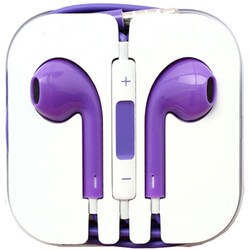 4XEM Purple Earphones For iPhone/iPod/iPad