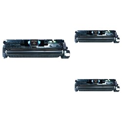 INSTEN Black Cartridge Set for HP C9700A (Pack of 3)