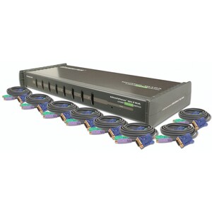 IOGEAR MiniView GCS138 8-Port KVM Switch w/cables