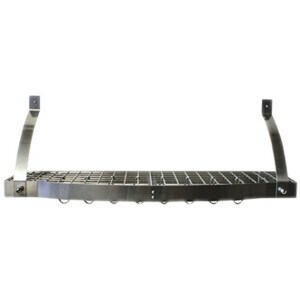 Range Kleen New! Stainless Steel Bookshelf Pot Rack