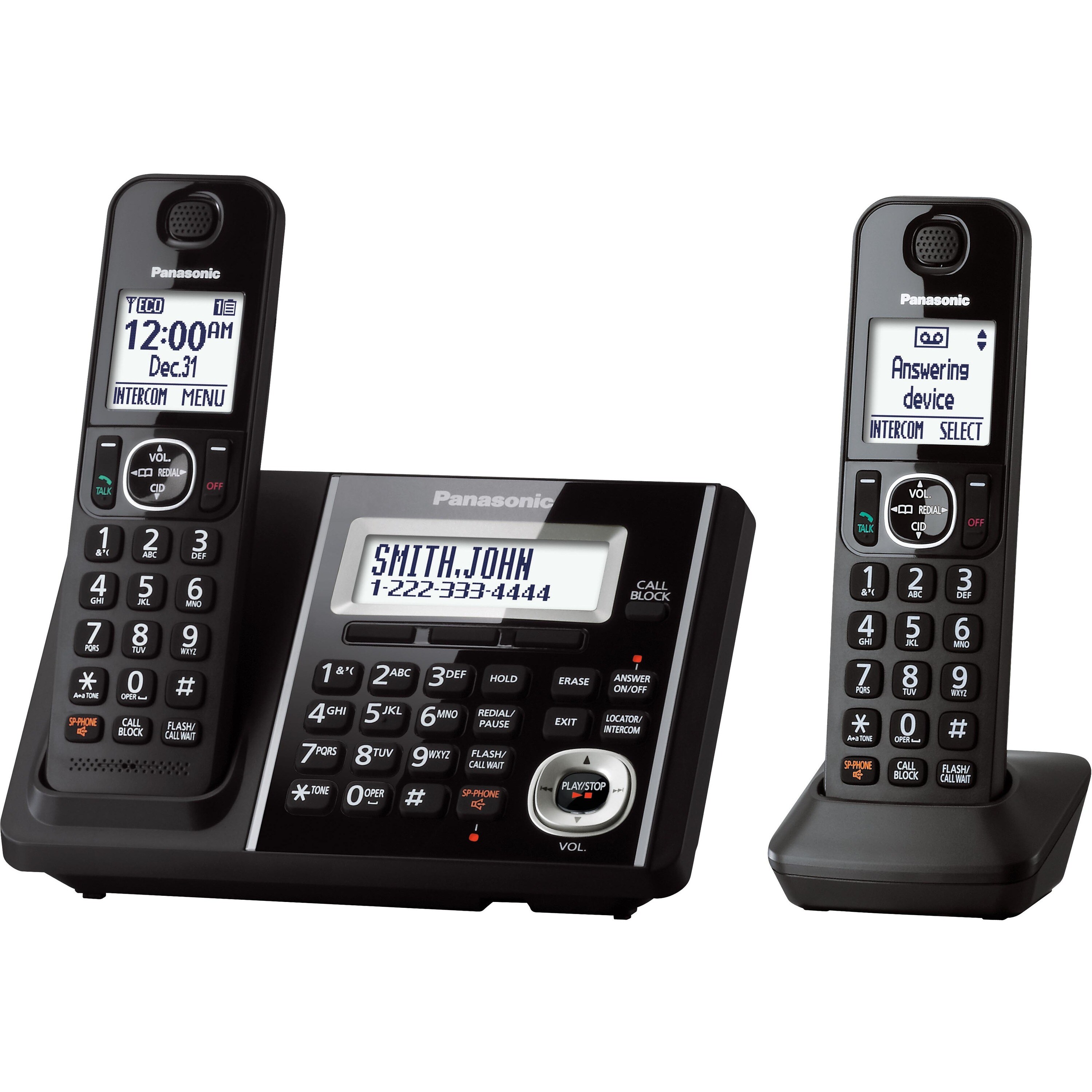 Panasonic Link2Cell KX-TGF342B Bluetooth Cordless Phone - Black