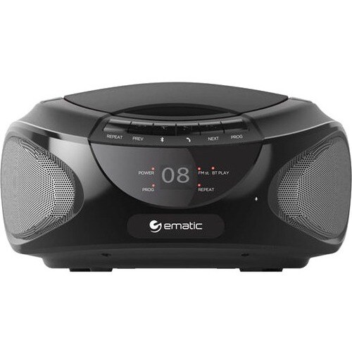 Ematic CD Boombox with Bluetooth Audio & Speakerphone EBB9224
