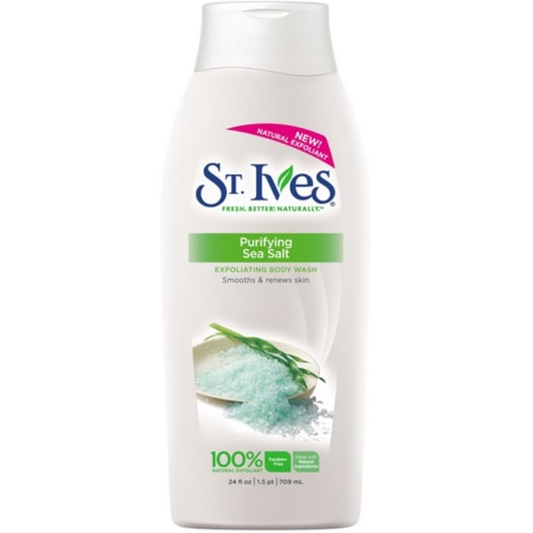 St. Ives Exfoliating Body Wash, Purifying Sea Salt 24 oz 18602329