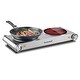 Elexnux W Portable Hot Plate In Electric Stove Countertop Double Burners With