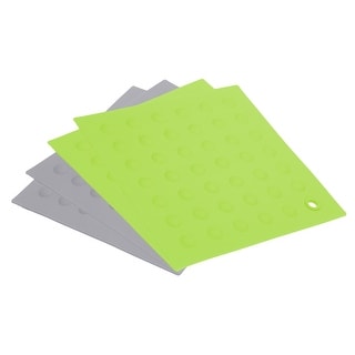 Pcs Silicone Trivet Mat Non Slip Heat Resistant Pot Holders Hot Pad Grey Black Bed Bath