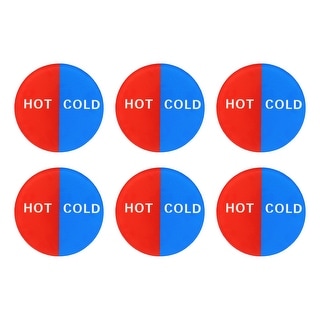 Self Stick Hot Cold Water Label Round Shape Signs Left Red Right Blue Red Blue Bed Bath