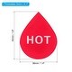 Self Stick Hot Cold Water Label Acrylic Waterproof Adhesive Signs For Faucets Sink Red Blue