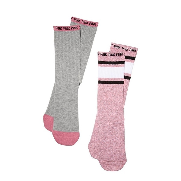 High pink socks