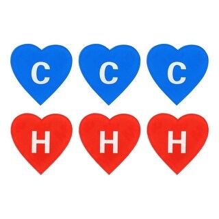 Self Stick C H Water Label Heart Shape Hot Cold Signs Red Blue Bed Bath Beyond