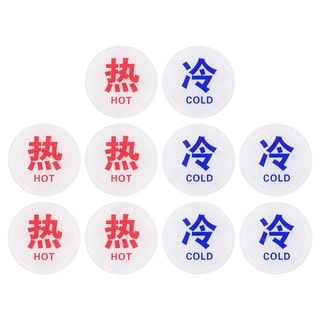 Hot Cold Water Label Pairs Acrylic Sign Stickers Red Blue White Bed Bath Beyond