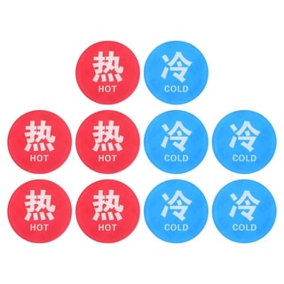 Hot Cold Water Label Pairs Acrylic Round Sign Red Blue White Bed Bath Beyond