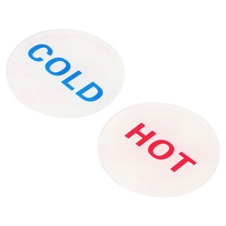 Self Stick Hot Cold Water Label Acrylic Waterproof Stickers Signs For Faucets Sink White Red