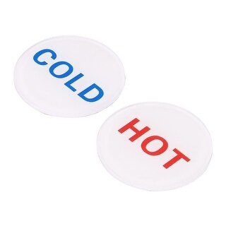 Self Stick Hot Cold Water Label Acrylic Round Sticker Signs For Faucet
