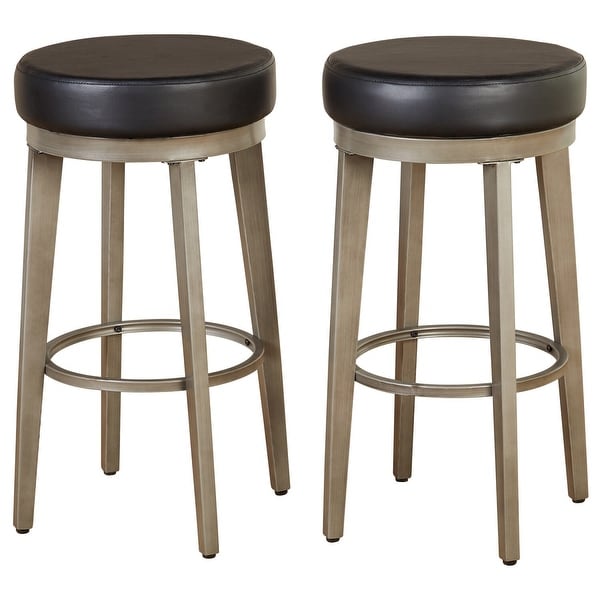 http://ak1.ostkcdn.com/images/products/is/images/direct/3abee2042078adefeb1a0a7dd59c5c91761677ed/angelo%3AHOME-Linden-Brushed-Grey-Leather-Swivel-Stool-%28Set-of-2%29.jpg