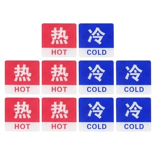 Hot Cold Water Label Pairs Acrylic Square Sign Red Blue White Bed Bath Beyond