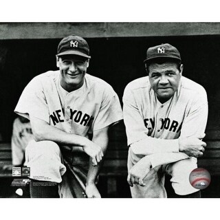 Lou Gehrig And Babe Ruth Posed On The Dugout Steps Circa