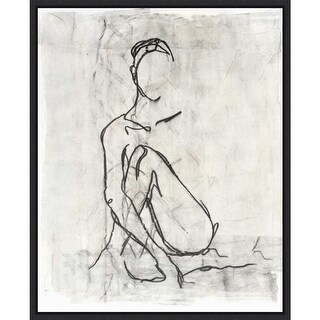 Embellished Nude Contour Sketch Ii By Ethan Harper Framed Canvas Wall