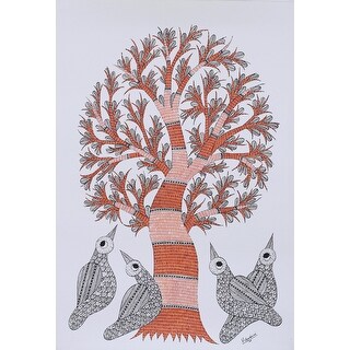 Novica Handmade Abode Of Birds Gond Painting Bed Bath Beyond