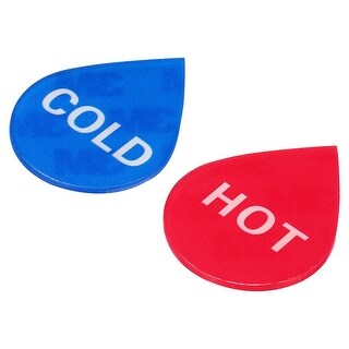 Self Stick Hot Cold Water Label Acrylic Waterproof Adhesive Signs For Faucets Sink Red Blue