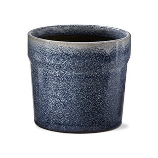 Azul Planter Reactive Glazed Stoneware Blue 6 25L X 6 25W X 6 75H