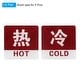 Hot Cold Water Label Pairs Acrylic Square Sign Stickers Brown White Bed Bath Beyond