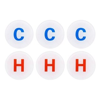 Self Stick C H Water Label Round Shape Hot Cold Signs White Bed Bath Beyond