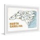 North Carolina Tourist Map Framed Painting Print Bed Bath Beyond