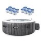 Intex Purespa Plus Greywood Inflatable Hot Tub Jet Spa With Filter Cartridges Bed Bath