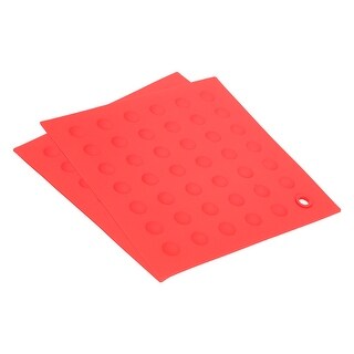 Silicone Trivet Mats Pcs Square Dots Hot Pan Pads Dish Drying Mat Red Bed Bath Beyond