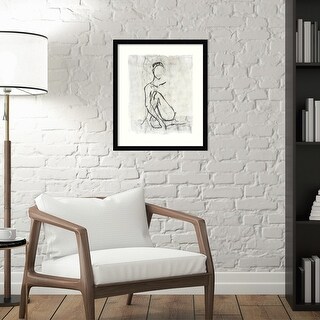 Embellished Nude Contour Sketch Ii By Ethan Harper Framed Wall Art