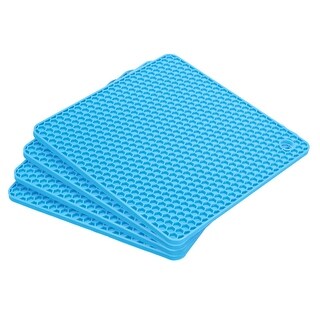 Silicone Trivet Mats Pcs Hot Pads Pot Holder For Countertop Blue Blue Bed Bath Beyond