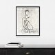 Embellished Nude Contour Sketch Ii By Ethan Harper Framed Canvas Wall
