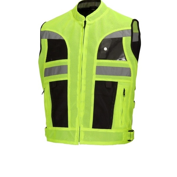 Hi Visibility Mesh Motorcycle Biker Vest Military Spec Green by Xtreemgear MBV105 18860035