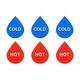 Self Stick Hot Cold Water Label Drop Shape Signs Red Blue Bed Bath Beyond