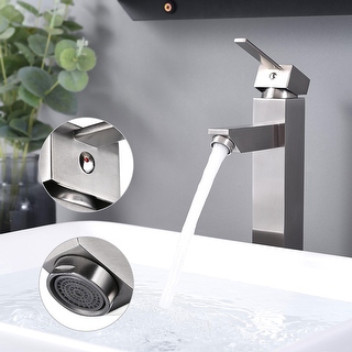 Aquaterior Tall Bathroom Faucet Cold Hot Water Countertop Vessel Sink Nickel One Size Bed