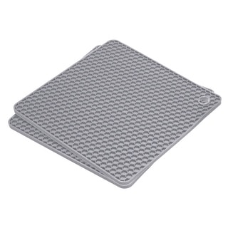 Silicone Trivet Mats Pcs Square Hot Pan Pads Hot Pot Holder Light Gray Bed Bath Beyond