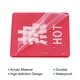 Hot Cold Water Label Pairs Acrylic Square Sign Stickers Red Blue