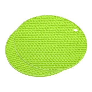 Silicone Trivet Mats Pcs Round Hot Pan Pads Honeycomb Drying Mat Green Bed Bath Beyond