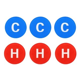 Self Stick C H Water Label Round Shape Hot Cold Signs Red Blue Bed Bath Beyond