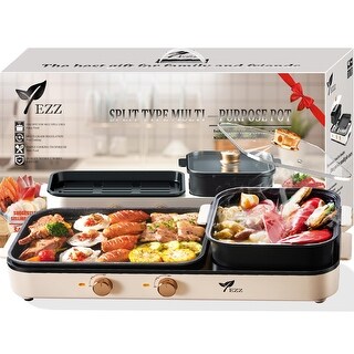 Electric Hot Pot With Grill Bbq Grill Indoor In Multifunction Removableseparate Dual
