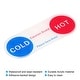 Self Stick Cold Hot Water Label Acrylic Waterproof Adhesive Stickers For Faucet Sink Red Blue