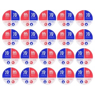 Hot Cold Water Label Pairs Acrylic Round Sign Stickers Red Blue White Bed Bath Beyond