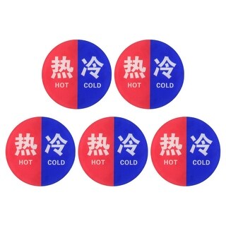 Hot Cold Water Label Pack Acrylic Integrated Sign Stickers Red Blue White Bed Bath