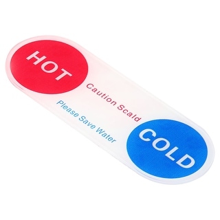 Self Stick Hot Cold Water Labels Acrylic Waterproof Adhesive Stickers Sign For Faucet Sink
