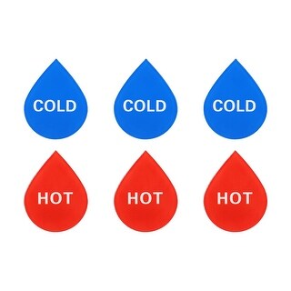 Self Stick Hot Cold Water Label Drop Shape Signs Red Blue Bed Bath Beyond