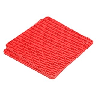 Silicone Trivet Mats Pcs Square Hot Pan Pads Hot Pot Holder Red Bed Bath Beyond