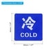 Hot Cold Water Label Pairs Acrylic Square Sign Stickers Red Blue