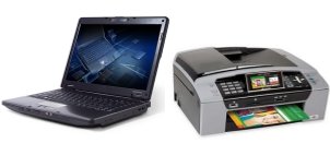 Laptop and printer